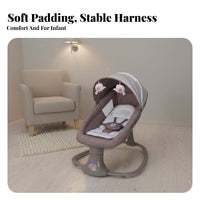 Bluetooth Enabled Automatic Rocking Cradle Adjustable BA and Ckrest Electric Baby Cradle Lie-Flat Position Infant Rocker Built-in Music for Infants, Newborns, Toddlers, Rest Time, Living Room, Bedroom, Indoors