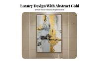 Luxury Design Gold Foil Abstract Art Rich Texture Gold Foil Wall Painting Ready to Hang Abstract Canvas Painting HD Print for Hotel Owners, Interior Designers, Office Managers, Entryway, Hallway, Living Room, Bedroom