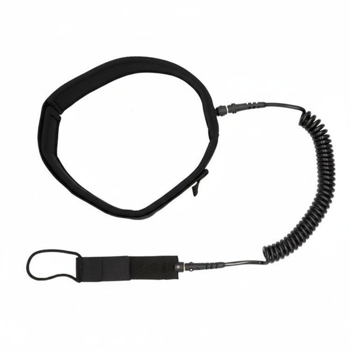 Adjustable Fit SUP Waist Belt Leash 360° Double Swivels Stand up Paddleboard Waist Cord Watersports Gear for Paddleboarders