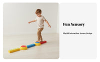 Tactile Surface Kids Balance Stepping Stones Thick and Sturdy Toddler Sensory Stepping Blocks Sturdy Sensory Stepping Stones Toy Colorful for Preschoolers, Toddlers, Parents, Kindergarten, Playroom, Indoor, Backyard