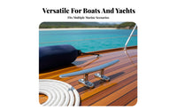 Stainless Steel Dock Cleat Sturdy Duty Yacht Rope Cleat Rust Resistant for Marina Crew, Pier