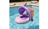 Stable Seat Design Canopy Baby Buoyant Float Skin-Friendly Inflatable Sun Shade Buoyant Float Superior Buoyancy Dinosaur Swim Float UPF 50+ for Babies, Toddlers, Kids, Pool, Beach