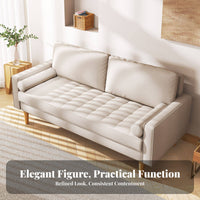 Space-Saving Minimalist Loveseat Modern Design Upholstered Settee Comfortable Seating Sofa High-Resilience Foam Cushions for Apartment Dwellers, Small small-space dwellers, Young Adults, Bedroom, Studio, Home Office