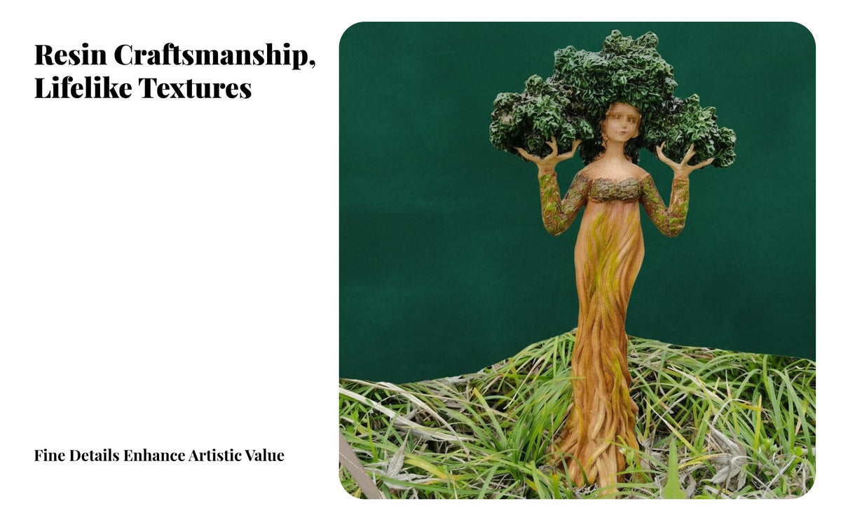 Mother Nature Statue Resin Craft Mother Nature Statue Mythological Decor Figurine for Fantasy Lovers, Gardeners, Garden, Bookshelf