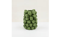 Vase with Raised Pepper Shapes Glossy Sculptural Vase Textured Vessel for Decorators, Homeowners, Living Room, Centerpiece, Home Decor