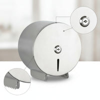 Stainless Steel Bathroom Tissue Dispenser with Shelf Rustproof Bathroom Tissue Holder with Shelf Corrosion-Resistant Compact for Businesses