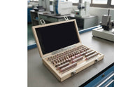 Accurate Gauge Block Set with Wooden Case Workshop-Grade Precision Gauge Block Set Rectangular Tooling Corrosion-Resistant for Inspection Rooms