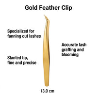 Tweezers for Lash Technician, Stainless Steel Curved with Pointed Tip, Isolation Tools for False Application, Angled Design