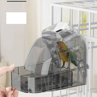 Bird Bath Container with Drawer Removable Cage Bird Bath Long-Lasting