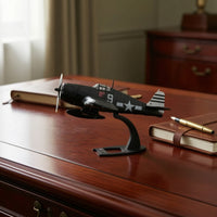 F6F Model Collector Quality Fighter Aircraft Model with Stand Display for Shelves, Desk