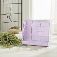 Rabbit Hay Rack Feeder Stainless Steel Pet Supply Built-in Tray for Rabbits