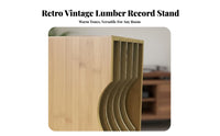 Vinyl Album Storage Rack Solid Wood Wooden LP Holder Vintage Design