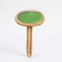Cat Brush and Dog Brush for Professional Dog Grooming, Double Sided Cat Comb with a Bamboo Handle, Dense Soft and Elastic Bristles, Dog Comb