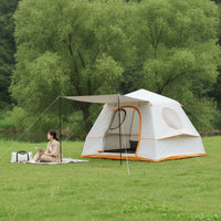 Quick Setup Inflatable Tent with Awning Waterproof Inflatable Cabin Tent Rainproof Ventilated for Families