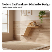 partitionmountedMounted feline Shelf Easy to Install partitionmountedMounted feline Shelf Set Space-Saving Feline Activity Center for Indoor felines, Kittens, Indoors, Bedroom, Home