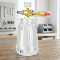 Car Cleaning Pump Sprayer for Professional Car Wash, Car Pre Wash Foam Spray with Adjustable Spray Pattern, Transparent Large Mouth Bottle, 315g