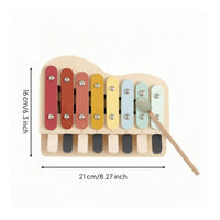 Early Education Wooden Xylophone 8 Note Notes Kids Piano Toy Educational Wooden Percussion Instrument Preschool for Toddlers, Nursery