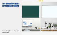 Blackboard & Whiteboard, Wall-Mounted, Double-Sided, Kids Drawing Board, Home Teaching, Quick Clean, Multiple Sizes