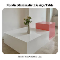 3 Pieces Minimalist Design stackableing Acrylic Table Set Pastel hues space-efficient accessory Table Multi-Functional Nightstand Transparent compsinglent for Apartment Dwellers, Interior Designers, Living Room, Bedroom, Small areas, Retail outlet