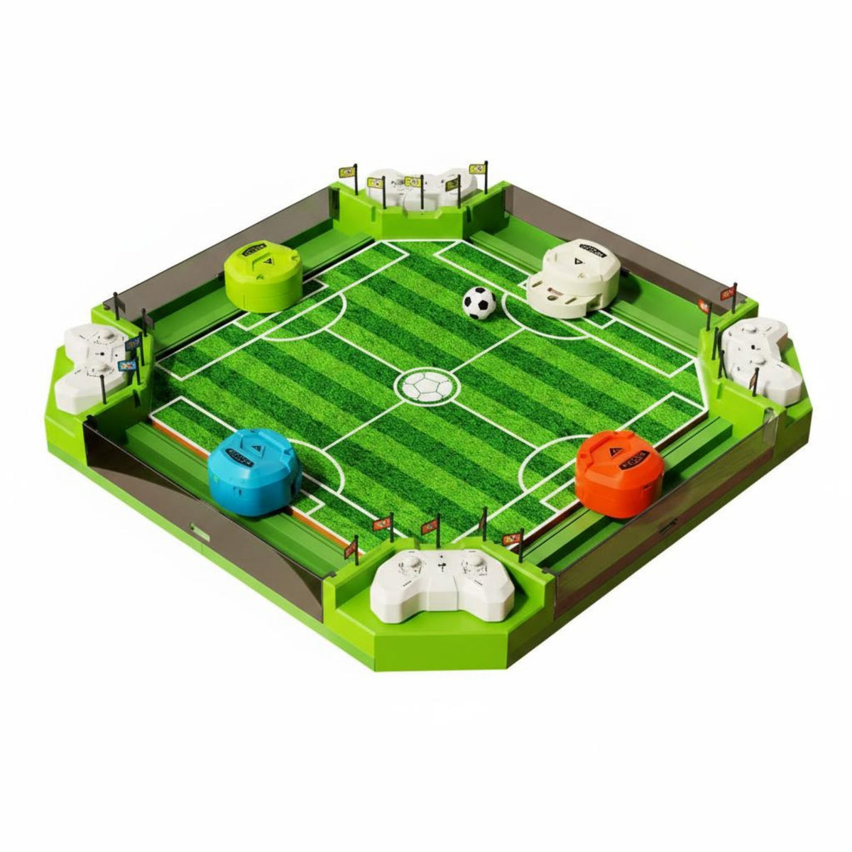 4 Player Soccer Game Family Enjoyable Tabletop Soccer Showdown Set Multiplayer Desktop Game for Families, Kids, Home, Party