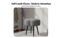 Multi-Purpose puffyShaped Pouf Thick Sponge Cushion Sculptural Pouf Modern Design Vanity Stool Soft Upholstery for Makeup Enthusiasts, Apartment Dwellers, Young Adults, Bedroom, Dressing Room, Entryway