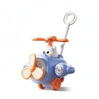 Airplane Toy with Push Handle Molded Airplane Stroller Push Along Toy Anti-Slip Smooth for Children, Indoor