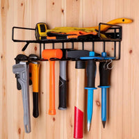 Heavy-Duty Power Tool Organizer Metal Power Tool Rack Space-Saving Drill Holder Wall Mount Rack Long-Lasting for DIYers, Handymen, Garage, Workshop