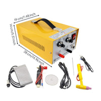 Jewelry Point Welding with Foot Pedal 200W Electric Intermittent Point Welding Compact Fusing Machine for Workshop