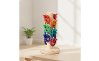 Wooden Stacking Rings Early Learning Stacking Rings Counting Disc Stacker Fine Motor Wooden Sorting Counting Toy Educational