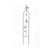 Metal Trellis with Bell Antique-Evocative Metal Trellis Floor-Standing Garden Obelisk for Gardeners, Patio, Balcony