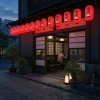 Decorative Japanese Paper Lantern Ribbed Japanese Restaurant Lantern Simple Bright for Sushi Bar