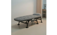 Single Folding Cot Foldable Portable Guest Bed No Assembly Required Padded Recliner Bed for Balcony, Hospital, Camping