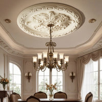 Ceiling Medallion with Raised Detailing Decorative Light Fixture Medallion