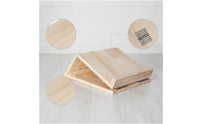 Wooden Slant Board Folding Calf Stretching Board Foldable Incline Wedge for Runners, Athletes, Home Gym, Stretching Discipline