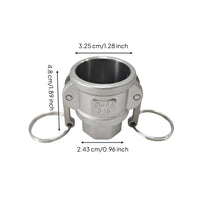 Type D Female Coupler Cam and Groove Coupling Heavy Duty Lever Lock Hose Fitting for Machinery Manufacturing, Automotive Industry