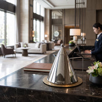 Kettle with Ball Finial Reflective Metal Kettle Figurine Minimalist Ornament for Living Room