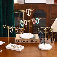 New Jewelry Display Stand with Earring and Necklace Organizer, Metal Holder