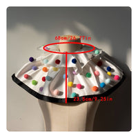 Clown Neck Ruff Stiff Shape Satin Ruffle Collar Comfortable Wear for Performers