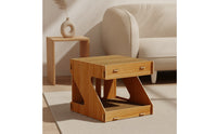 Cat Scratcher House Wooden Look Cat House with Scratch Pad Reversible Furniture for Kittens, Living Room