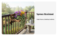 Railing Planter Storage areaSaving Plant Holder Easy Installation Garden Accessory for Apartment Dwellers, Residential Owners, Balcony, Windowsill
