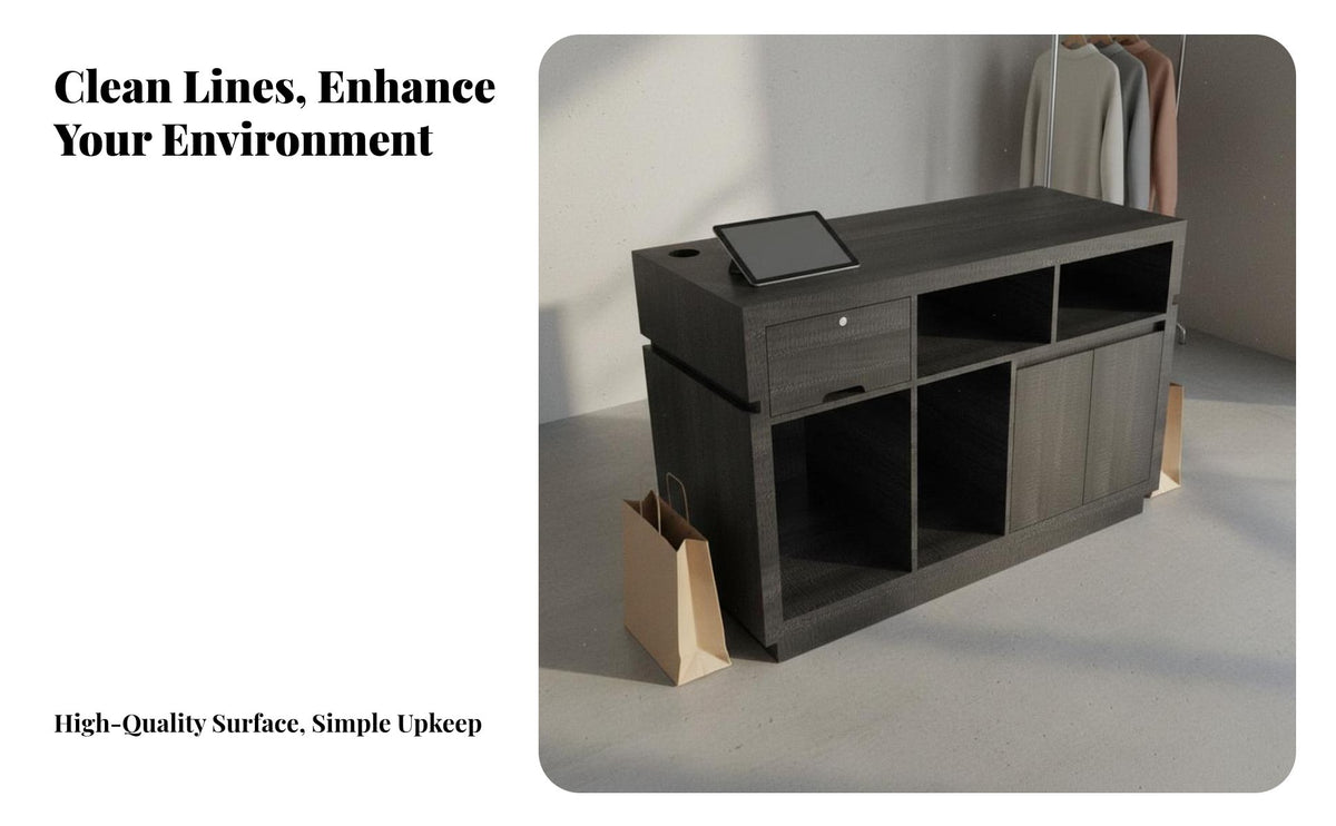 Retail Display Table Easy Assembly Boutique Shelving Unit Powder Coated Finish Freestanding Clothing Display for Event Planners