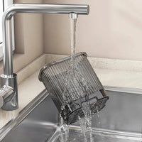 Cutlery Organizer Made of Carbon Steel for Countertop or Wall Mounted Use, Kitchen with Hooks and Towel Bar for Chefs