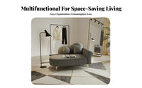 Space-Saving Storage Chaise Lounge Multifunctional Design Chaise with Storage Upholstered Cushion Household Seating Long-Lasting Construction for Apartment Dwellers, Small Business Owners, Homeowners, Boutique, Bedroom, Living Room, Office