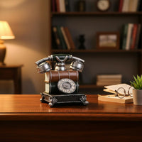 Vintage Telephone Piggy Bank Great Gift Idea Resin Telephone Money Bank Antique Phone Money Box for Collectors, Office, Bookshelf