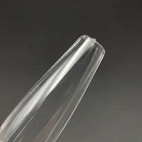 Extended Trapezoid Nail for Professional Manicure, Clear Transparent Artificial False Coffin Ballerina Shape, 50 Pieces Refill