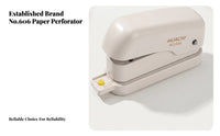 Single-Hand Notebook Page Punch Glossy Finish Binding Binder Punch Portable Paper Hole Puncher Long-Lasting