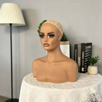 Hairpiece Mannequin Head Sturdy PVC Bust Mannequin Head Center Part Display hairpiece display stand