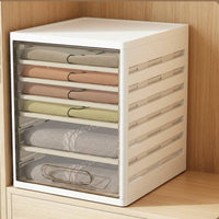 pull-extendable Design Stackable Drawer Box Large Capacity Stackable Drawer Unit Multi-Functional Closet Organizer Compartmentalized for Students, Homeowners, Parents, Wardrobe, Bedroom, Dorm Room, Office