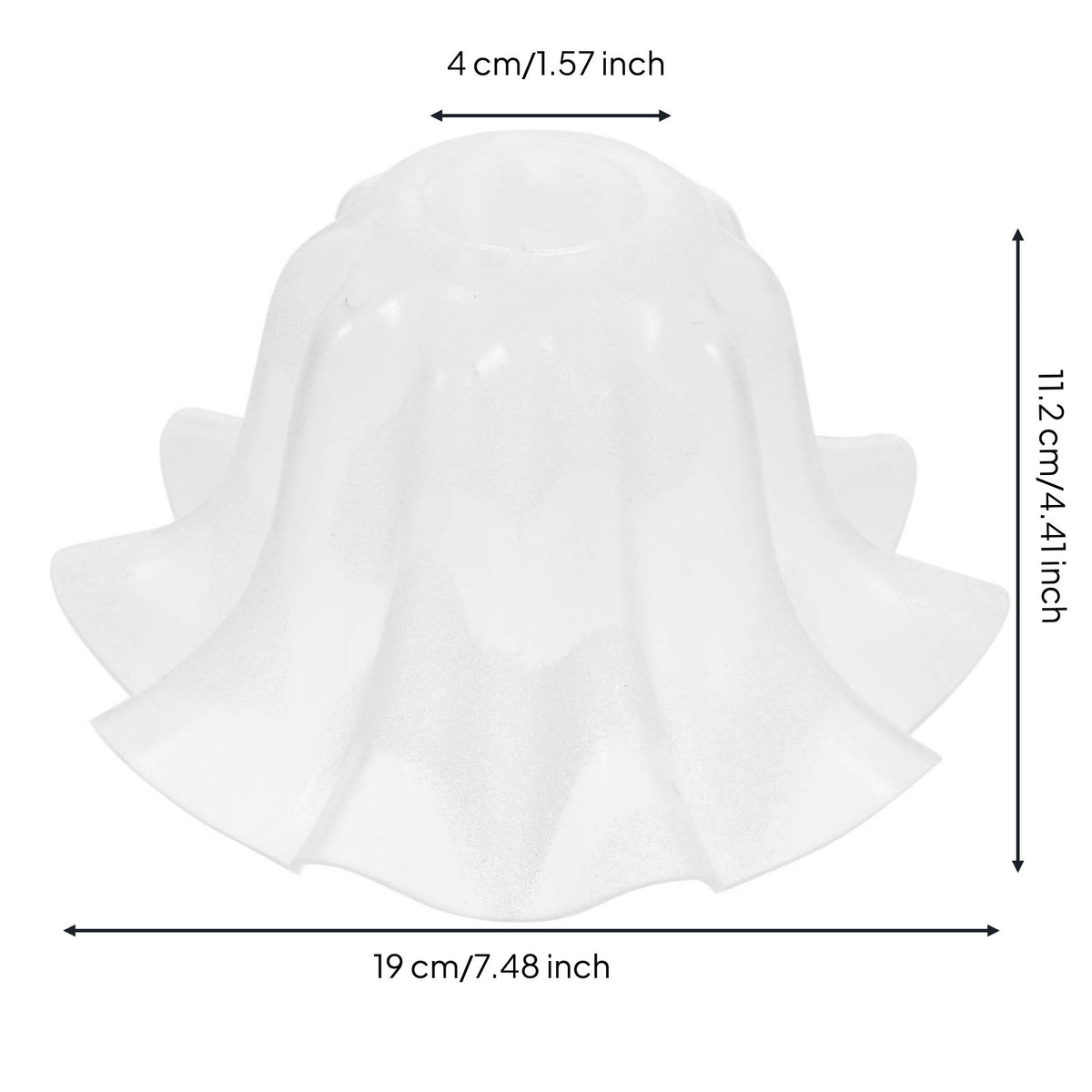 Shatterproof Lily of the Valley Light Shade Pastoral Design Lily Flower Lampshade Creamy Aesthetic Plastic Bell Lamp Cover Easy Assembly for Living Room