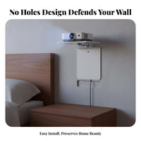 Space-Saving No-Drill Display Device Stand Easy Installation Bedside Display Device Mount Versatile Placement Stable Support for Renters, Students, Bedroom, Small Areas, Apartment, Living Room